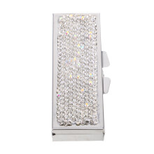 1Métal Pilulier Rhinestone Argenté Portable 3 Compartiments Voyage