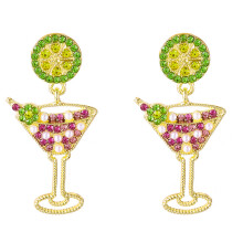 Unique Beverage Shaped Earrings Delicate Pearls Ideal For-4