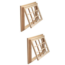 2Stk Fensterrahmen Beige Holz Für Zubehör Und