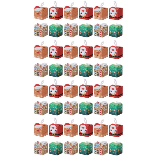 48Stk Farbige Papier Candy Box Für Weihnachtsfeier