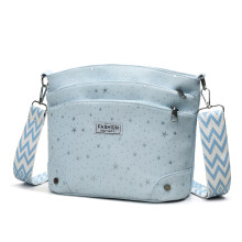 Women Shoulder Bag With Star Print and Wear Resistant-Blue