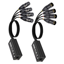 Multifunktionaler 4-Wege-XLR-RJ45-Netzwerkkabel-Extender für