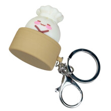 Porte-clés chignon cuit à la vapeur, jouet pour enfants-1 pièces