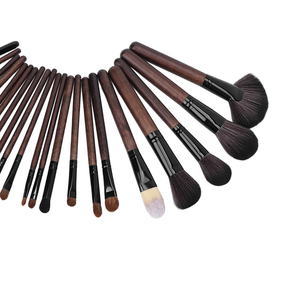 21pcs Natural Wood Handle Makeup Brush Kit