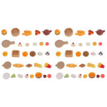 60St Mini Voedsel Ornament Resin, Veelzijdig, Kleurrijk Decoratieset