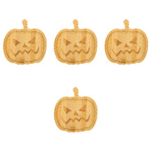 4St Duurzame Pompoen Snackplateau Voor Brood En Fruit Beige
