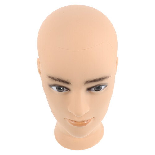 Tête Mannequin Calvitie PVC Beige Multiusage Salons