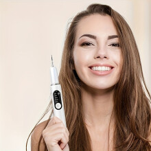(【white】) Cleaner with LED Light, Portable Dental Calculus Remover, Multi-Mode Adjustment, USB Rechargeable Cleaning Kit