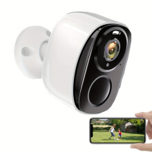 (Camera) Dual Frequency2.4Ghz&5Ghz wifi Outdoor Wireless Security Camera, 3MP FHD Video Resolutions, Battery Powered CCTV Camera For Home Security