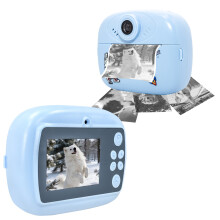 (Astronaut) 5-in-1 Instant Print Camera - Instantly Prints Photos, Features a Large Photo Booth Function, Mini-games, 8x Digital Zoom, 1080P HD Screen