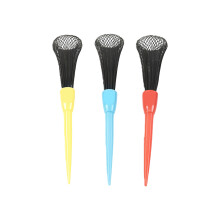 3Pcs Golf Tees Soft Net Head Shock-red blue yellow 83mm
