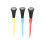 3Pcs Golf Tees Soft Net Head Shock-red blue yellow 83mm 1