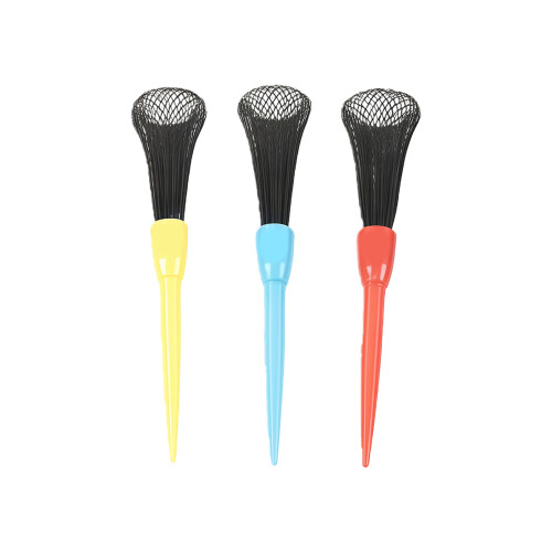 3Pcs Golf Tees Soft Net Head Shock-red blue yellow 83mm