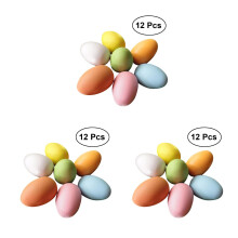 36Pcs Graffiti Easter Eggs Plastic Hand Painted DIY Hanging Ornaments