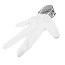 White M Kids Beekeeping Suit with Veil Hood