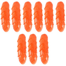 9Pcs Orange Fake Roasted Sausage Food Models PVC Photo Prop Display