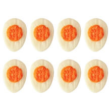 40Pcs Mini Half Egg Miniature PVC Models Kitchen Micro Landscape Decor