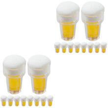 20Pcs Resin Mini Beer Shot Glasses Yellow Dollhouse Decoration