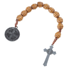 Religiöser Hingabe-Rosenkranz mit Benedikt-Kruzifix-Medaillen,-B