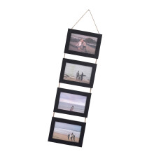 Hanging Collage Picture Frames Wall Decors 4Opening for-Black