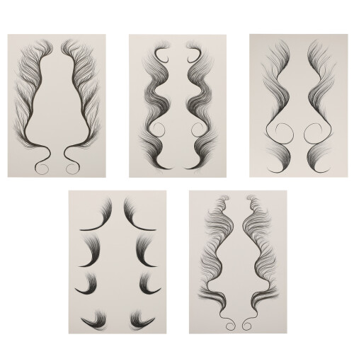 40Sheets Black Women Hairline Sticker Temporary Decorative Bangs