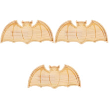 3Pcs Bat Shape Wooden Dessert Tray Food Display Plates