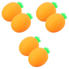 6Pcs Kids Orange Carrot Squeeze Toys Soft Stretchy Durable Play