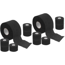 12Rolls Black Salon Neck Bands Stretch Paper Disposable Barber Strips