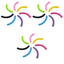 300Pcs Colorful Eyelash Curler Refill Pads Durable Lightweight ABS