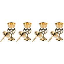 4Pcs Brass Incense Burner Bowls Golden Decorative Censer for Office