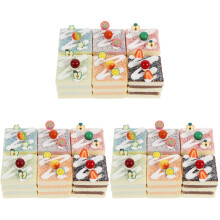 18Pcs Assorted Color Fake Cake Models PU Material for Kitchen Decor