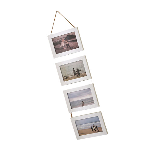 Hängende Bilderrahmen, Collage-Wanddekorationen, 4-Weiß