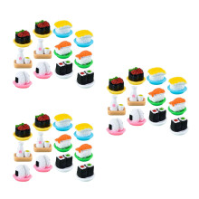 36Pcs Mini House Resin Sushi Models Assorted Color Desktop Ornament