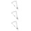 3Pcs Durable Stainless Diameter Measuring Caliper Silver 1