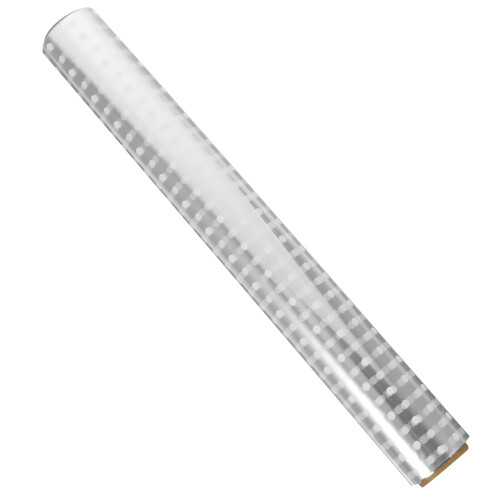 1Roll Durable Transparent Cellophane Wrap with Dot Pattern for Gifts