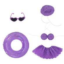 Tenue d'oies de porche 5 pièces avec chapeau de soleil et-Violet