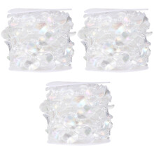 3Rouleaux Guirlande Perles Acryliques Transparentes Décorations Multi