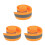 3Rolls Easy Sew Reflective Tape Orange Polyester Outdoor Warning Strip 3