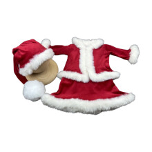 Infant Christmas Photoshoot Outfit with Hat Polyester-S Girl