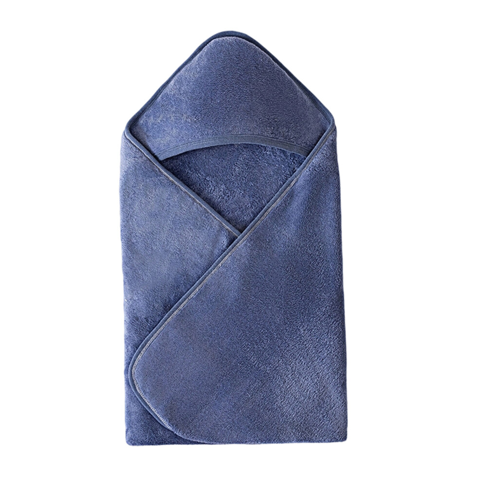 Baby Hooded Shower Towel Bath Towel Strong Absorbent-Navy Blue