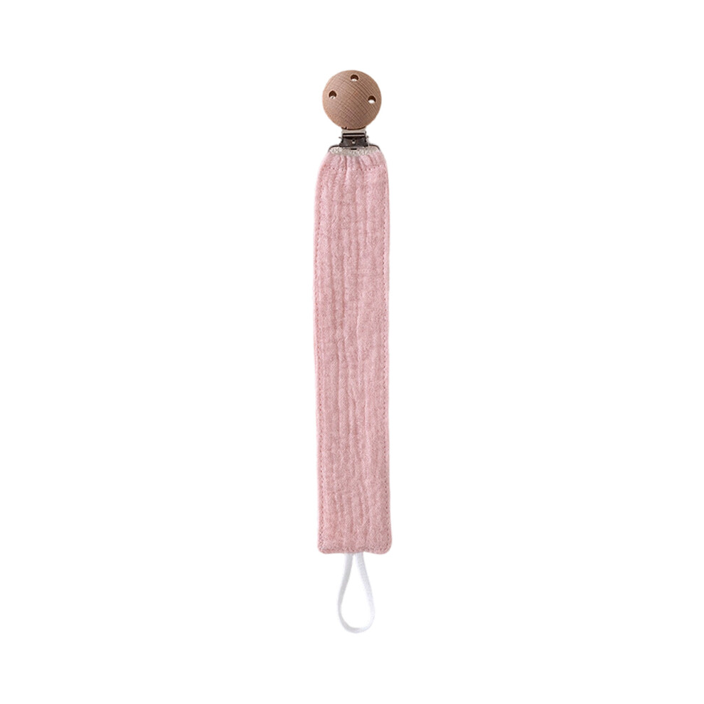 Baby Pacifier Holder Clip Chain Secure Nipple Strap-light pink