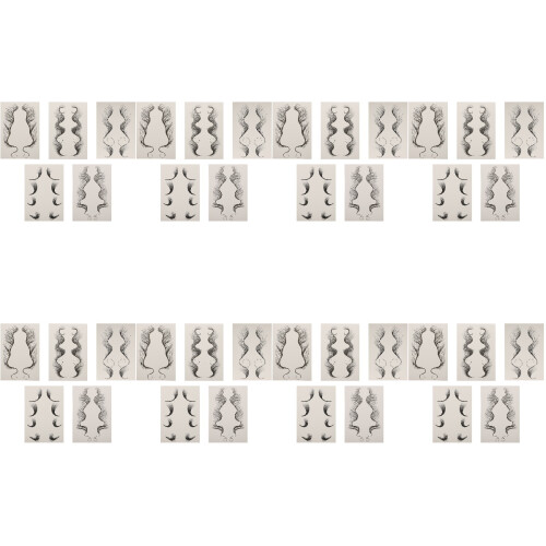 40Sheets Black Women Hairline Sticker Temporary Decorative Bangs 1