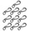 10Pcs Silver Carabiner Clips Mini Aluminum Alloy Backpack Lock Hooks 2