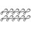 10Pcs Silver Carabiner Clips Mini Aluminum Alloy Backpack Lock Hooks 4