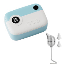 9 Gear Electric Nasal Aspirator with 2 Nozzle Nose-Blue