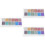 3Box Professional Solid Watercolor Pigment Kit Bright Assorted Colors 6
