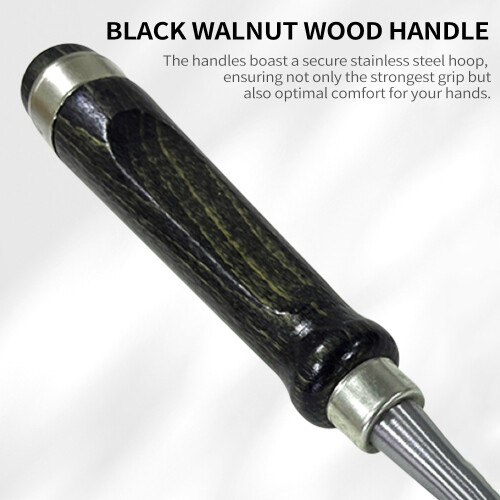 Woodworking Chisel Set with Wooden Storage Case