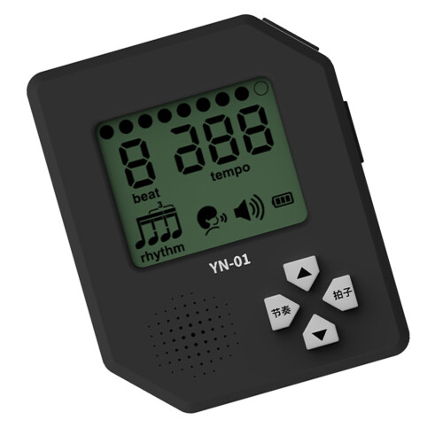 Multifunctional Electronic Metronome with 10 Hour Battery-Black