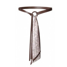 Elegant Scarf Belt Soft Silk Fabric Stylish Accessory-Coffee
