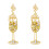 Glass Earrings Adorned With Beads And Crystals-1 1